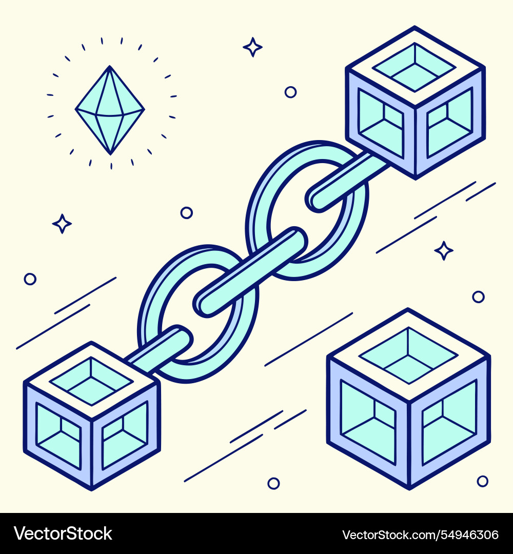 Glowing blockchain designs for tech projects Glowing blockchain designs for tech projects vector image