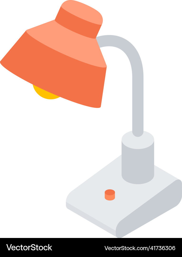 Retro task table lamp for desktop lighting Retro task table lamp for desktop lighting Vector Image