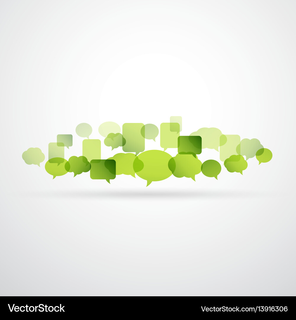 Speech Bubble Network Vector Image