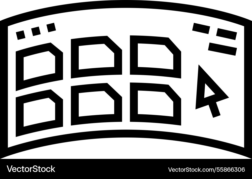 Virtual user interface augmented reality line icon Virtual user interface augmented reality line icon vector image