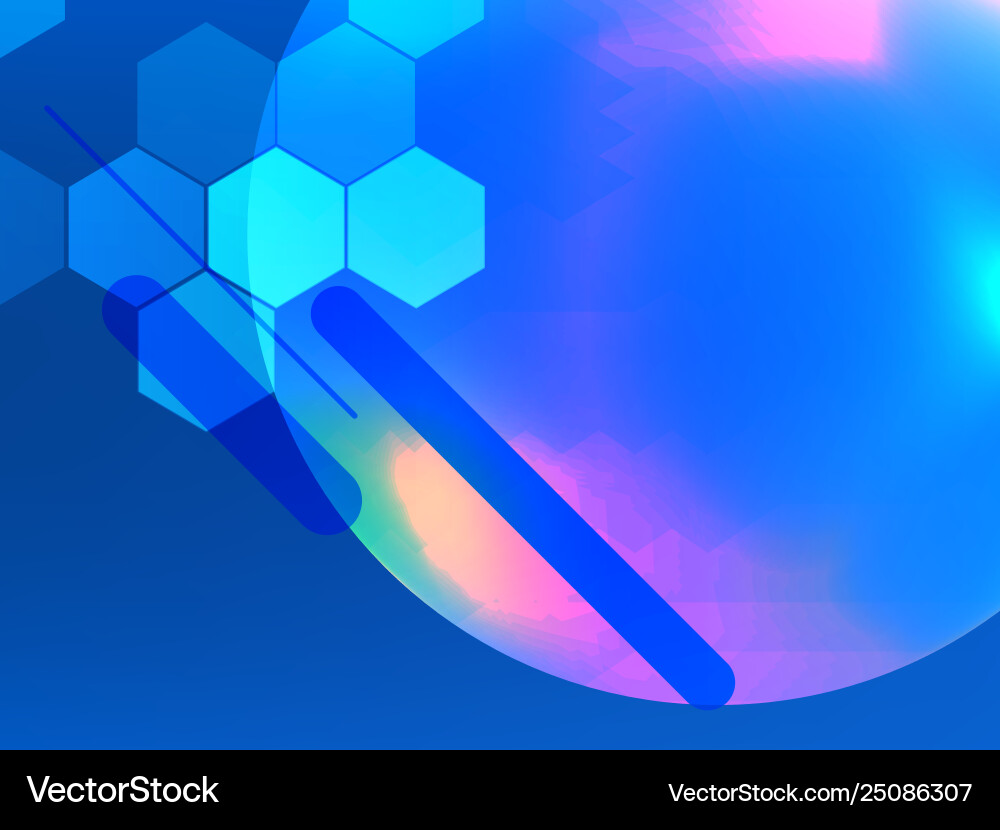 Blue geometric abstract background vector image