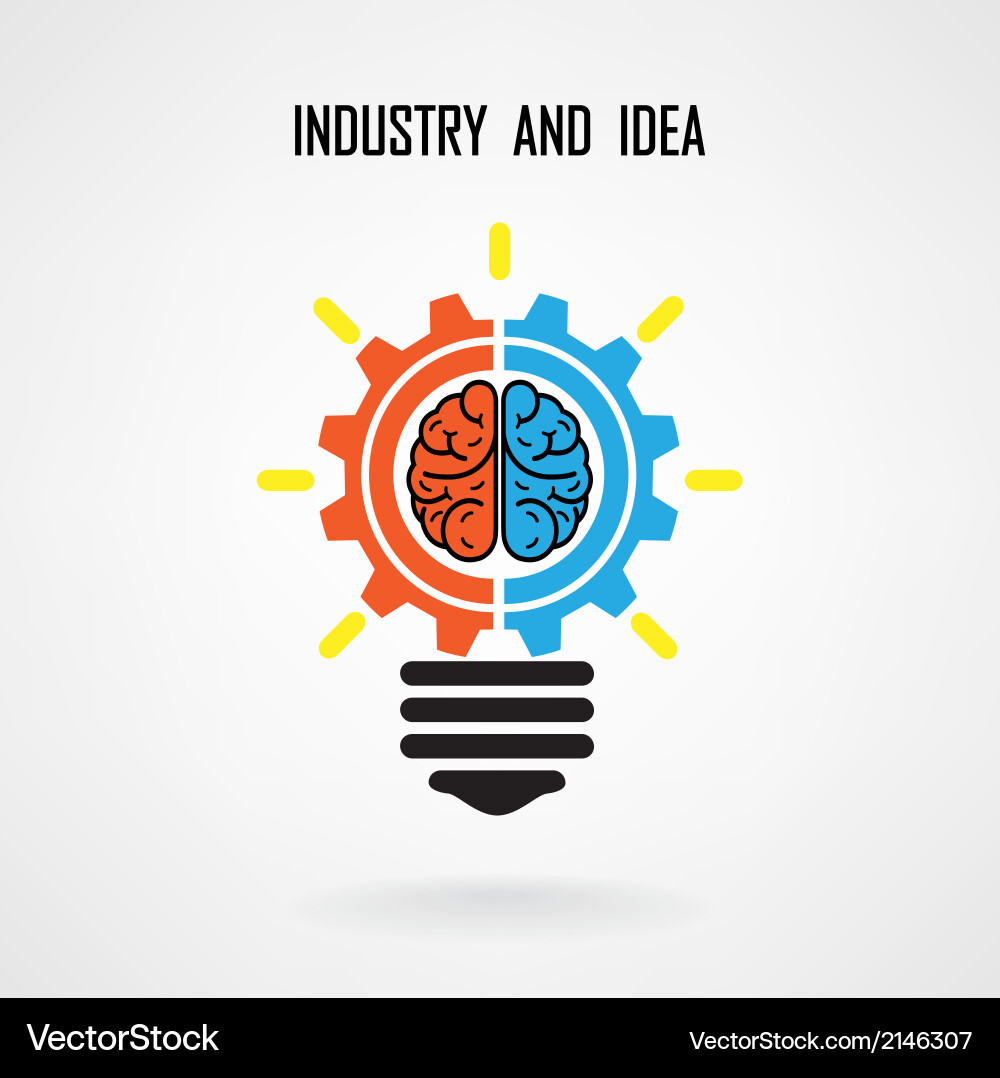 Creative light bulb concept background Royalty Free Vector