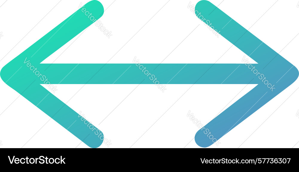 Gradient aqua double arrow for smooth progression vector image