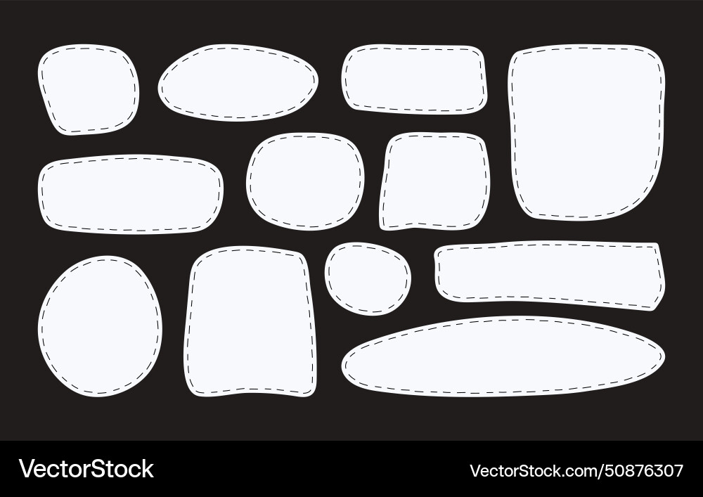 Hand drawn paper quote frame set empty speech box Hand drawn paper quote frame set empty speech box vector image