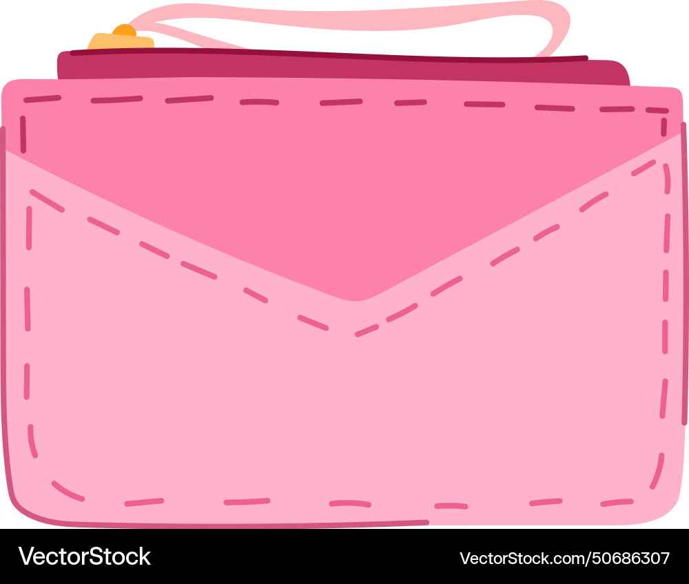 Line wallet cartoon Royalty Free Vector Image - VectorStock