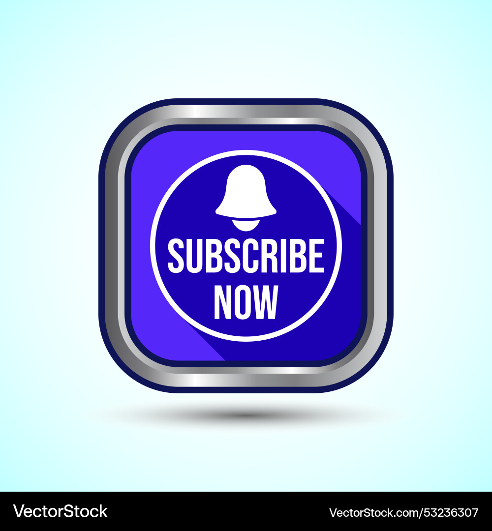 Subscribe icon button design channel vector image