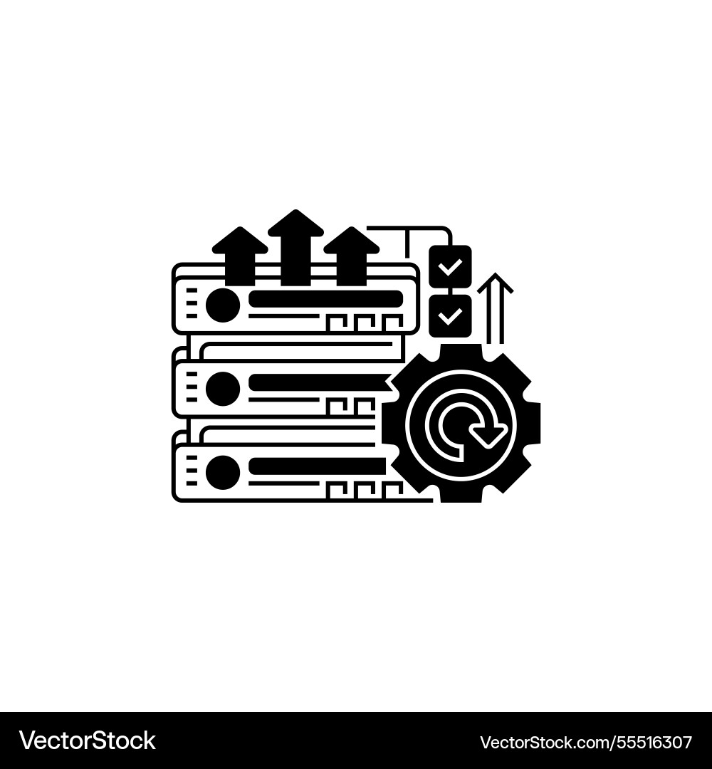 System backup line icon linear style sign System backup line icon linear style sign vector image