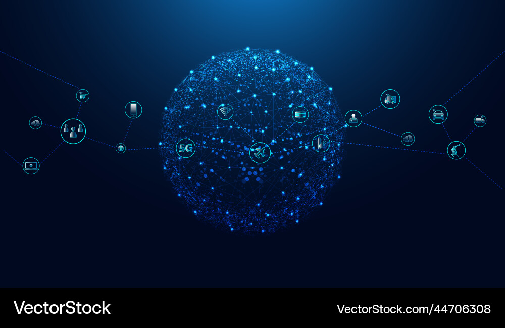 Abstract internet of things concept iot Vector Image