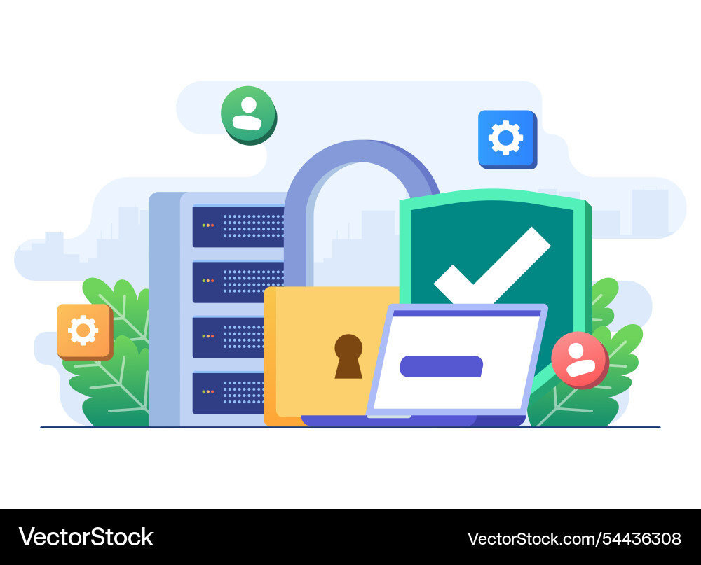 Cloud Computing und Datenbank-Service sichere Datei Cloud Computing und Datenbank-Service sichere Datei vektorbild