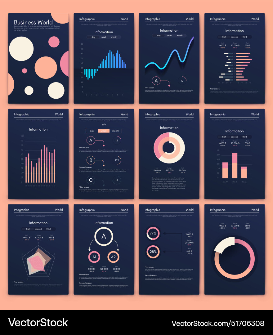 Graphics infographics with mobile phone template Graphics infographics with mobile phone template Vector Image