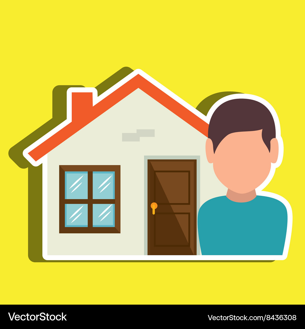 Homeowner outside design – Royalty-Free Vector | VectorStock, image size:1000x1080