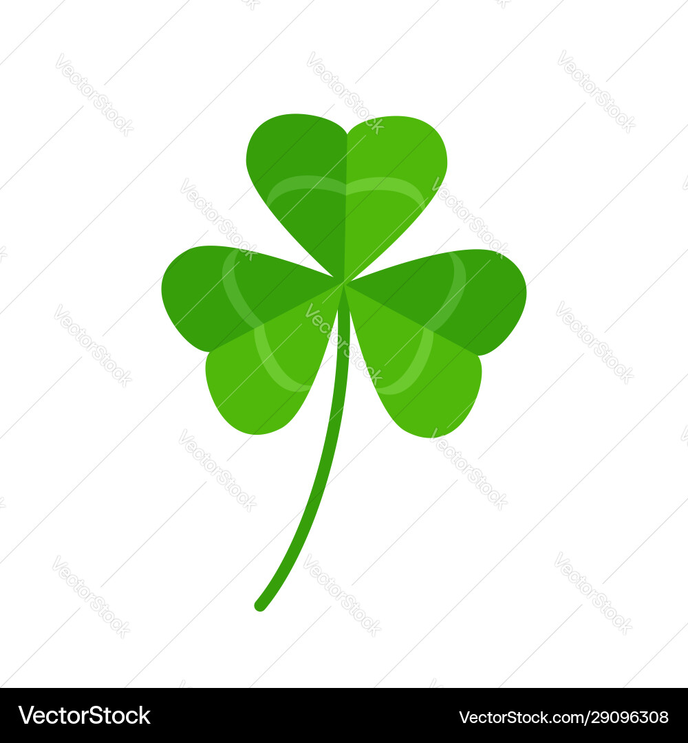 Isolated Three Leaf Clover Royalty Free Vector Image