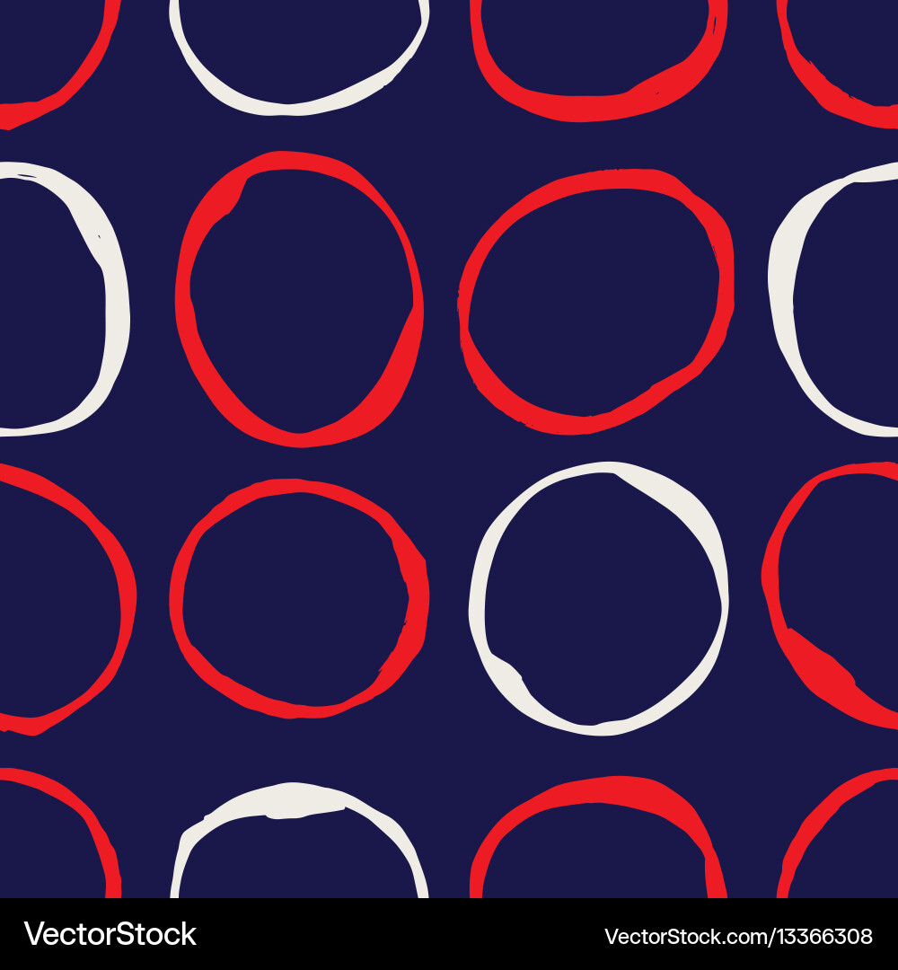 Sketchy Circle Pattern Vector Image