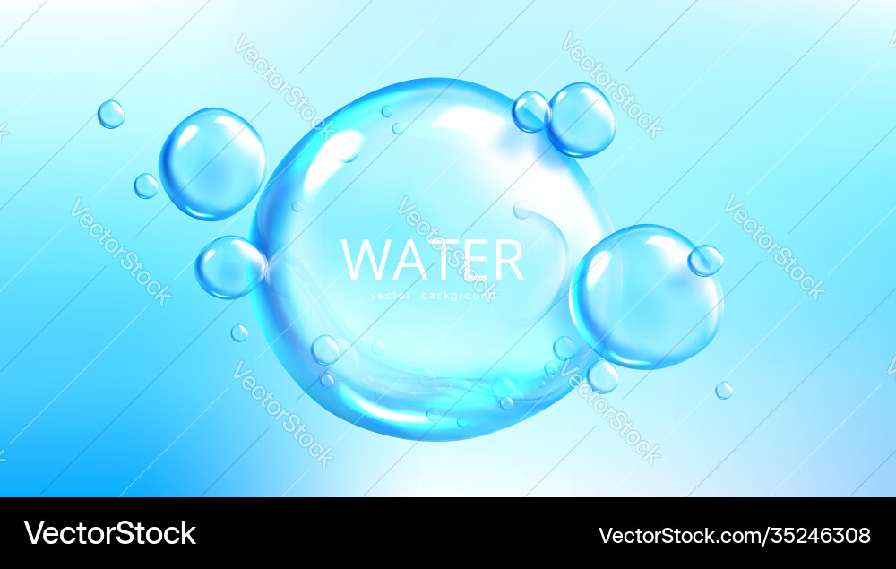 Wasser Hintergrund Luftblasen Kugeln auf blauen Aqua Wasser Hintergrund Luftblasen Kugeln auf blauen Aqua vektorbild