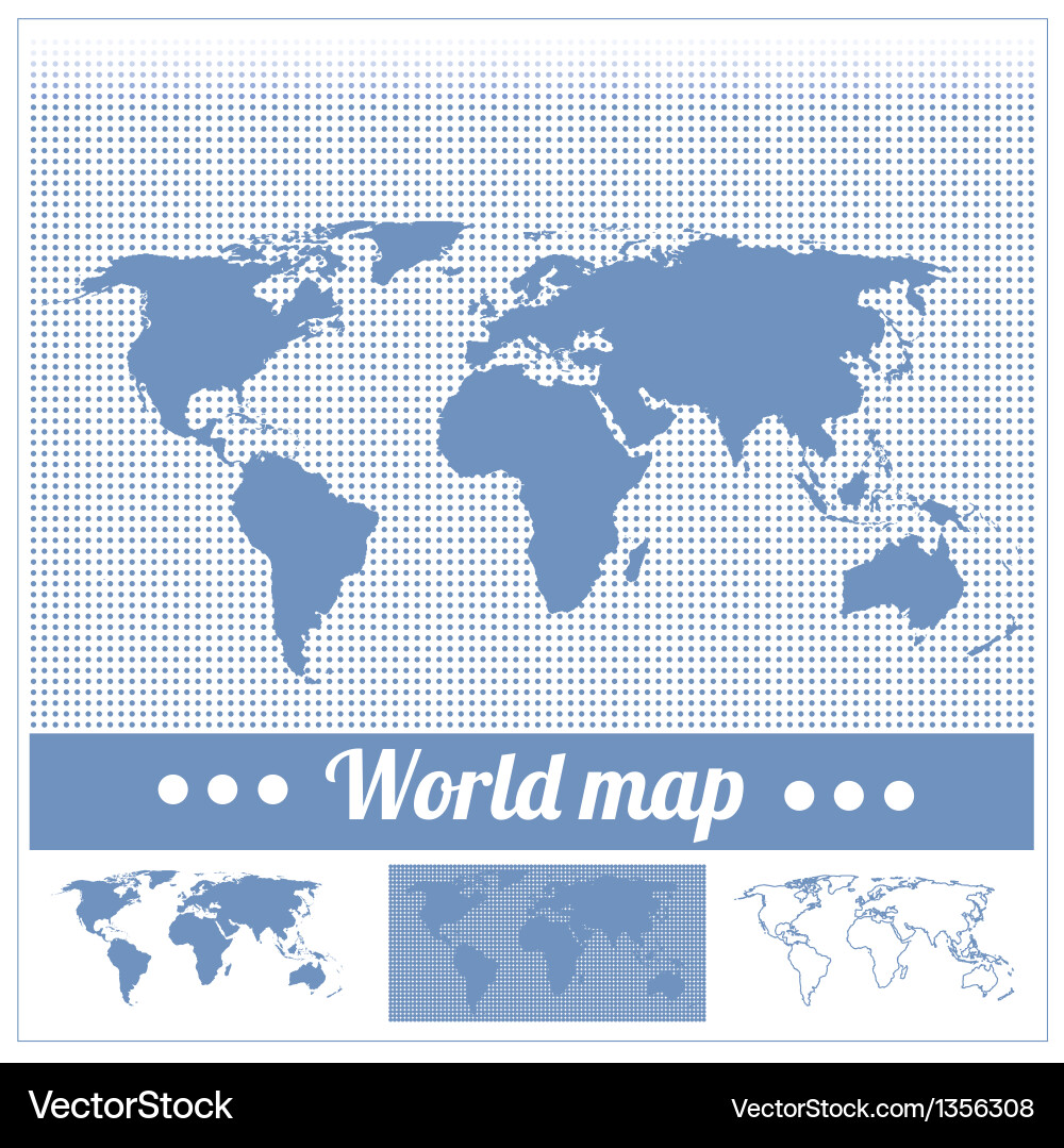 World map Royalty Free Vector Image - VectorStock