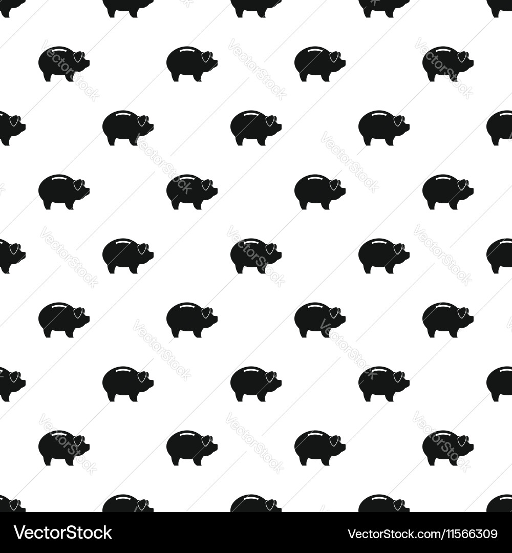 Piggy bank pattern simple style vector image