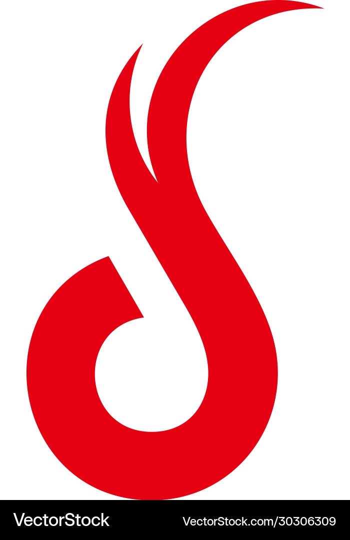 Red Endless Loop Logo vector image