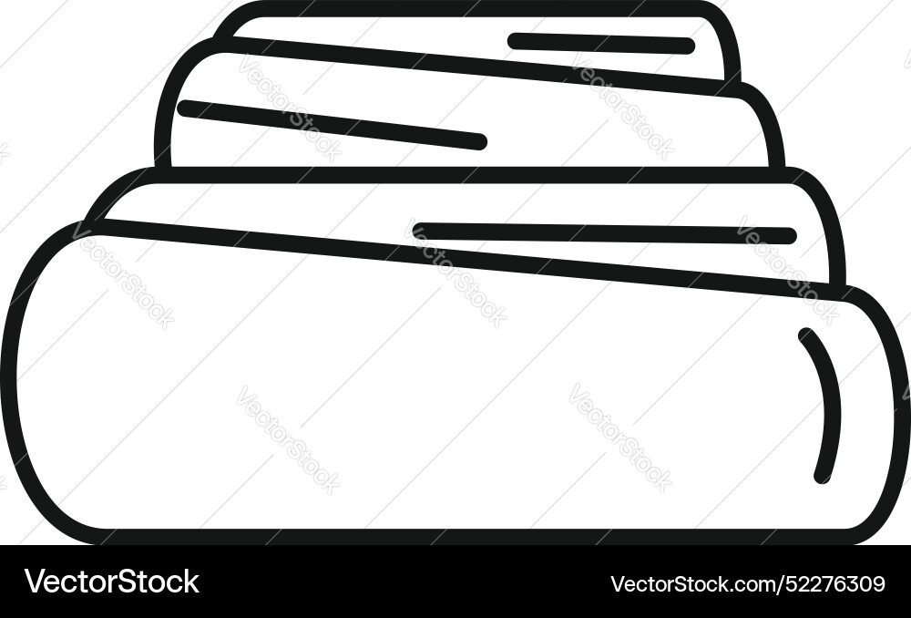 Stack of soft towels folded on top each other Vector Image
