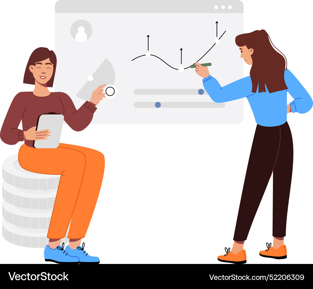 Webcharacter based flat of team conne Vector Image