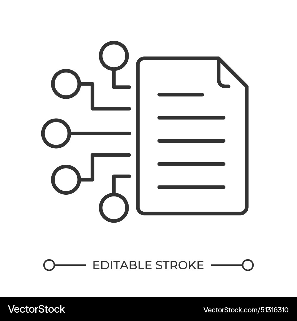 Digital file linear icon Digital file linear icon vector image