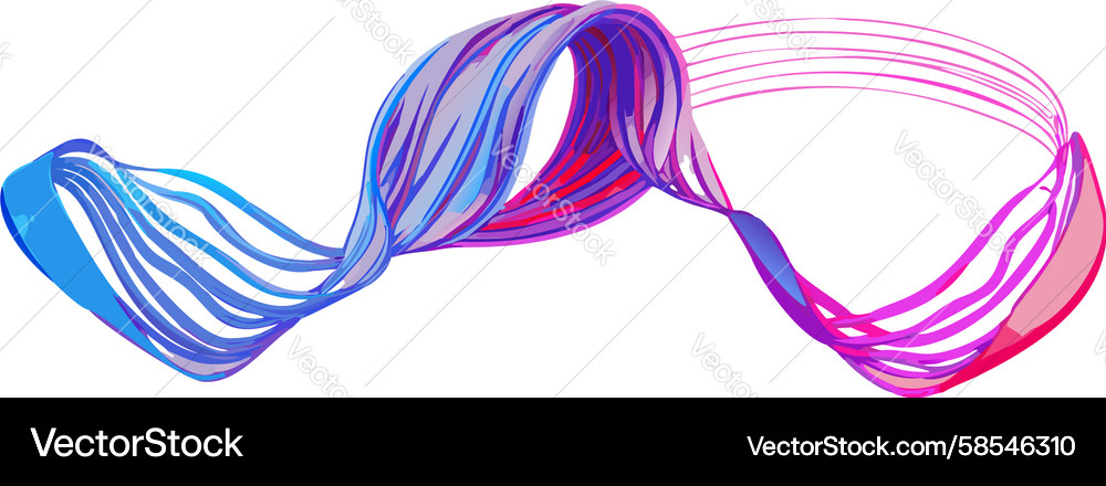 Dynamic Ribbon Flow - Abstract Movement Vector Image