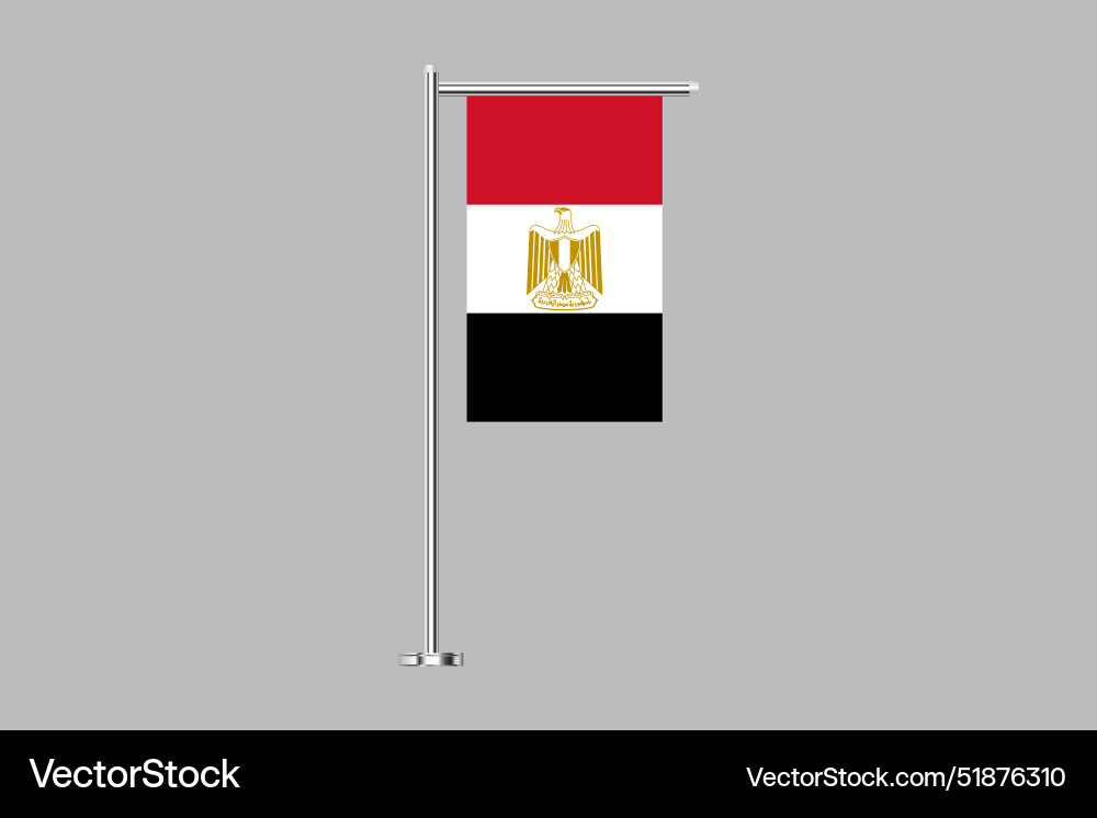 Egypt flag Royalty Free Vector Image - VectorStock