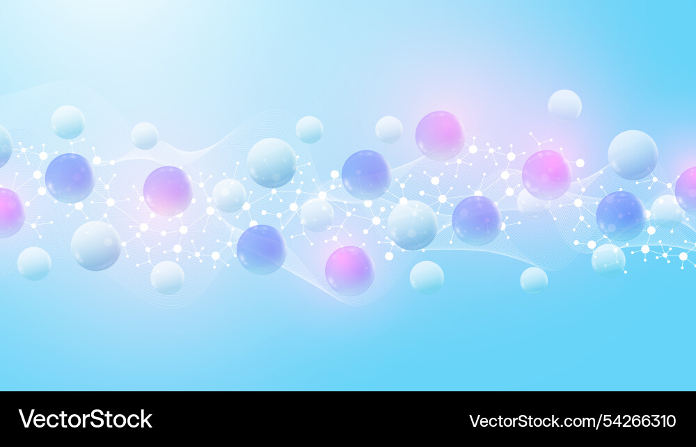 Molecular abstract structure background Molecular abstract structure background vector image