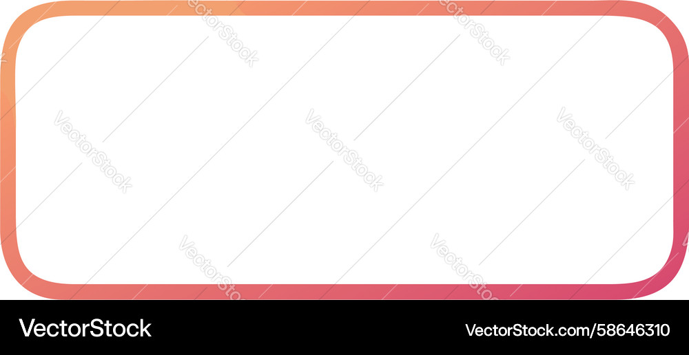 Rounded rectangle outline frame design Vector Image