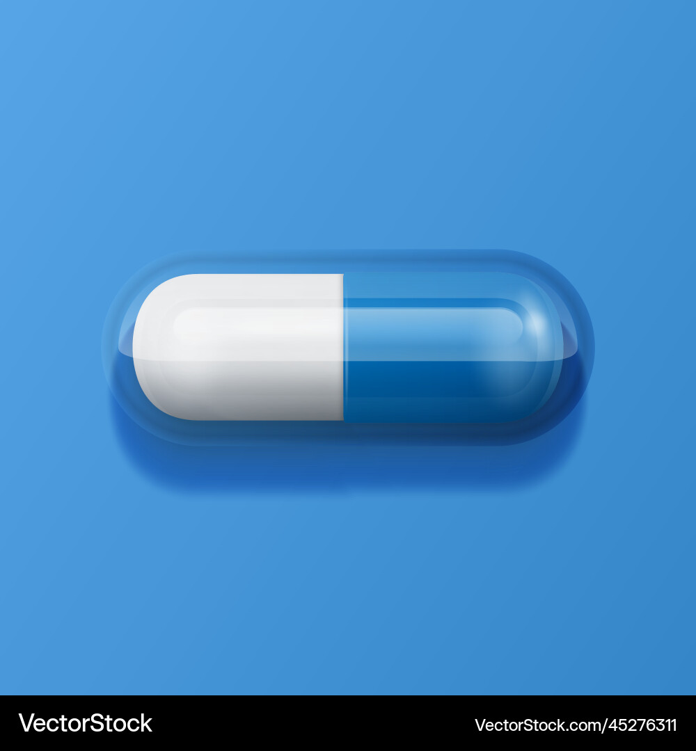 3d realistisches blaues und weißes Pharma 3d realistisches blaues und weißes Pharma vektorbild