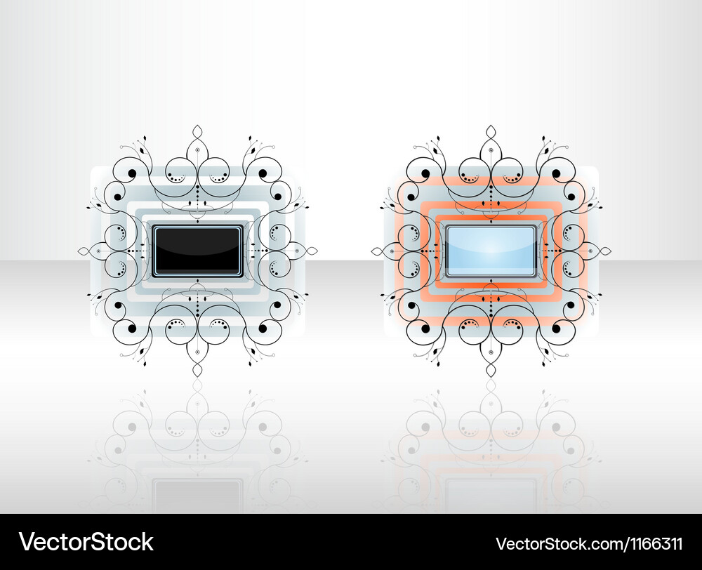 Abstract shape with frames Vector Image