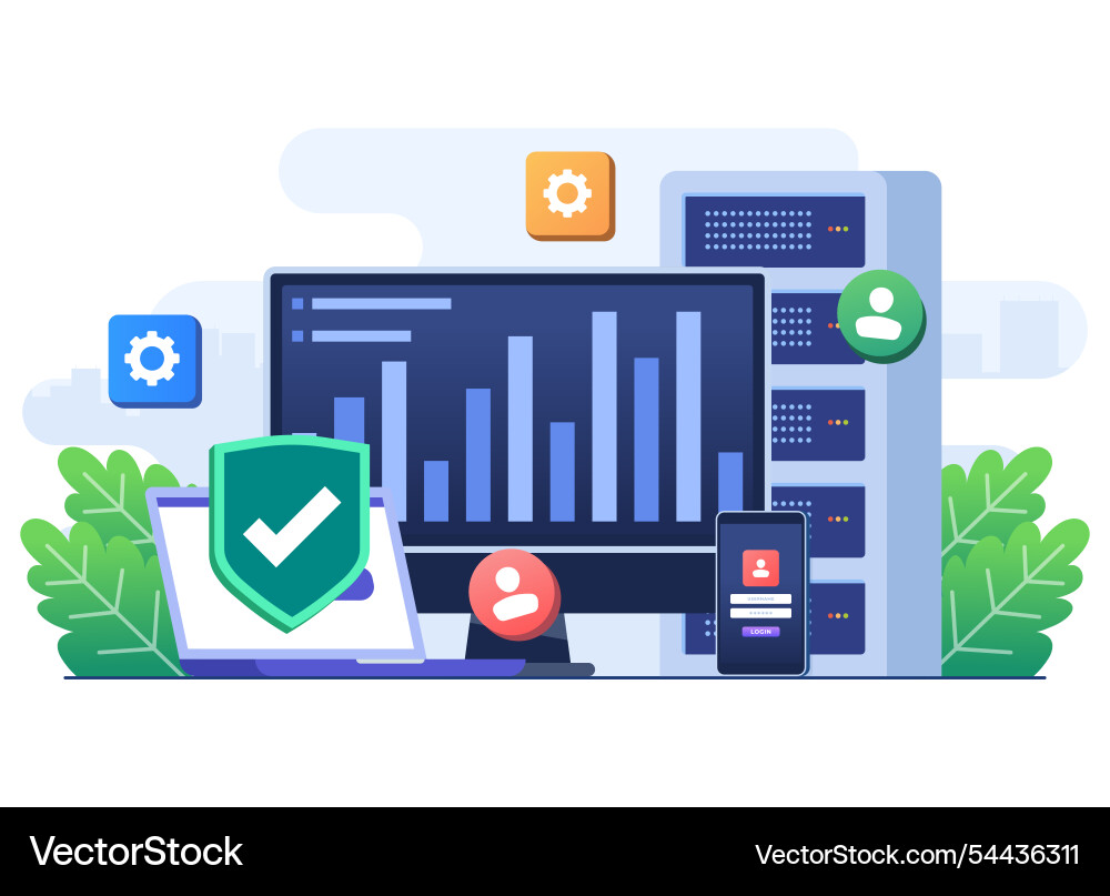 Cloud Computing und Datenbank-Service sichere Datei Cloud Computing und Datenbank-Service sichere Datei vektorbild