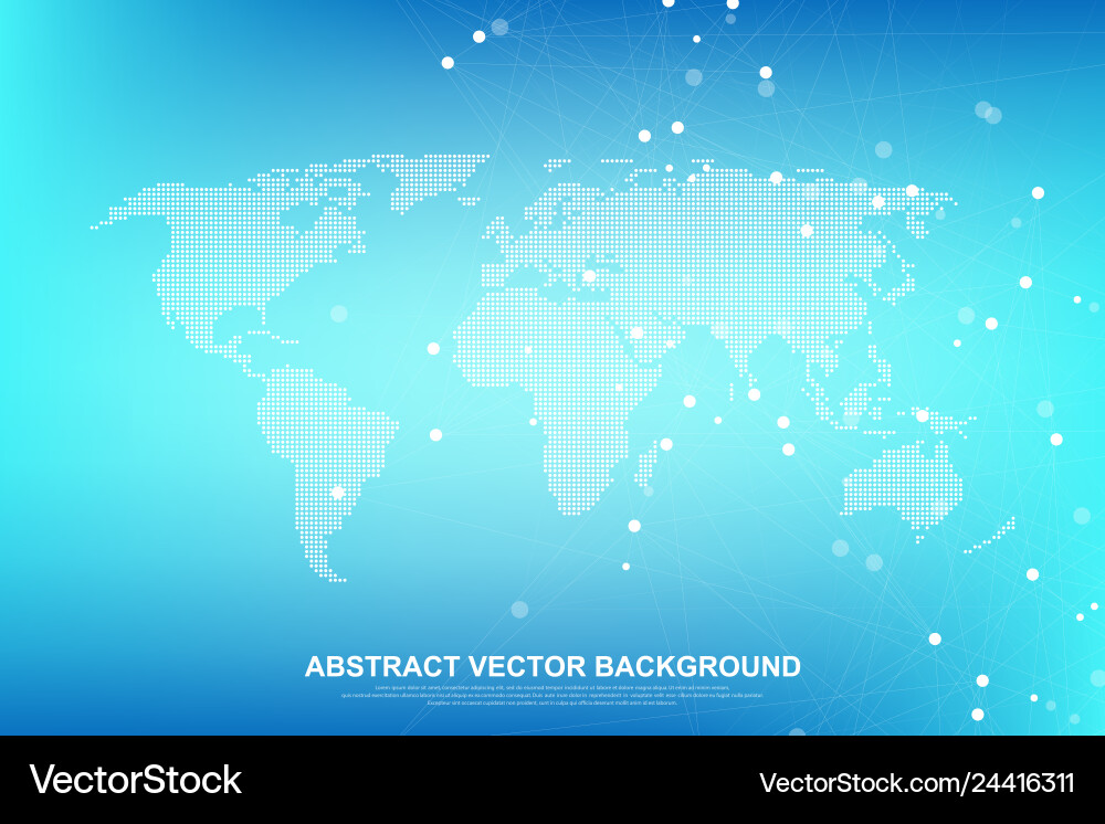 Connected Data Network Background vector image