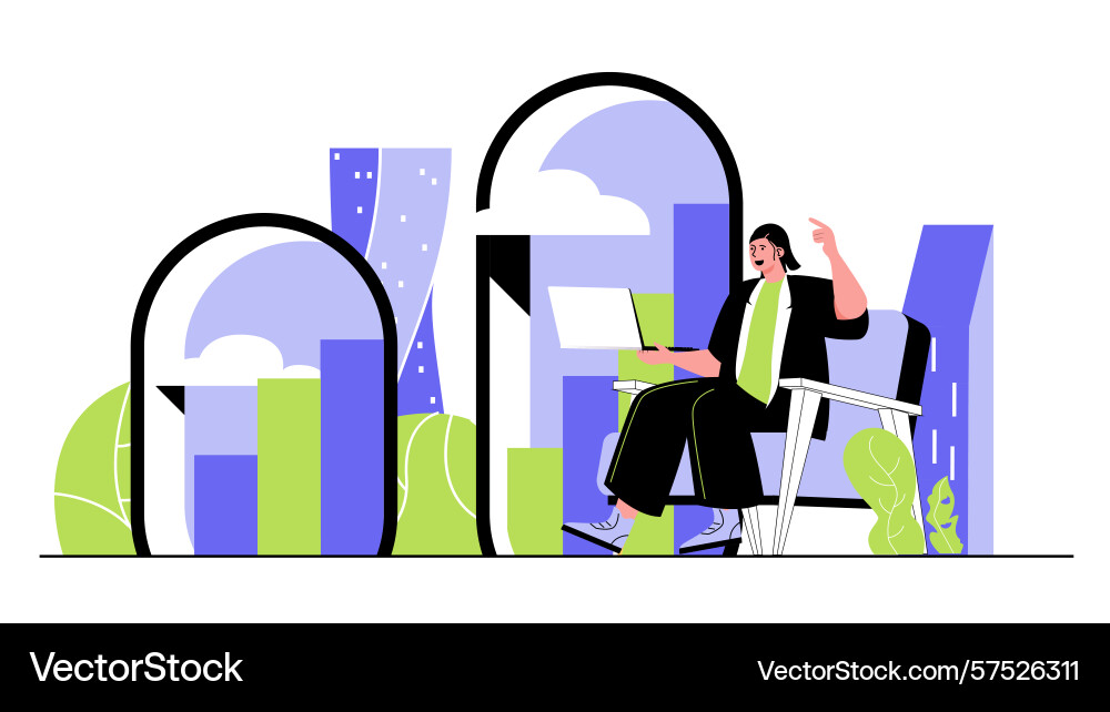 Data analysis concept for modern web design Data analysis concept for modern web design vector image