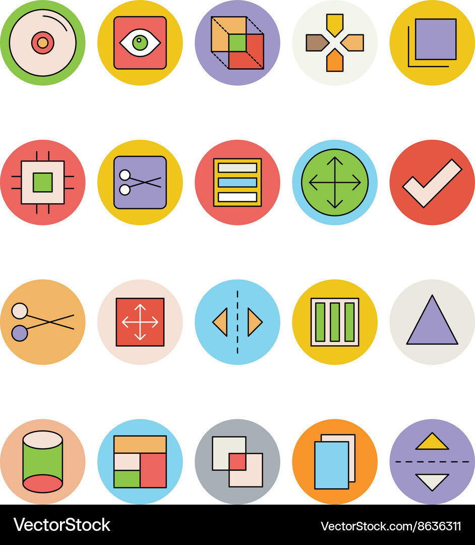 Design and development icons 7 Vector Image
