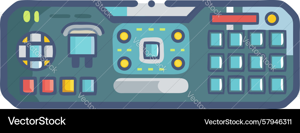 Digital Control Interface Vector Image