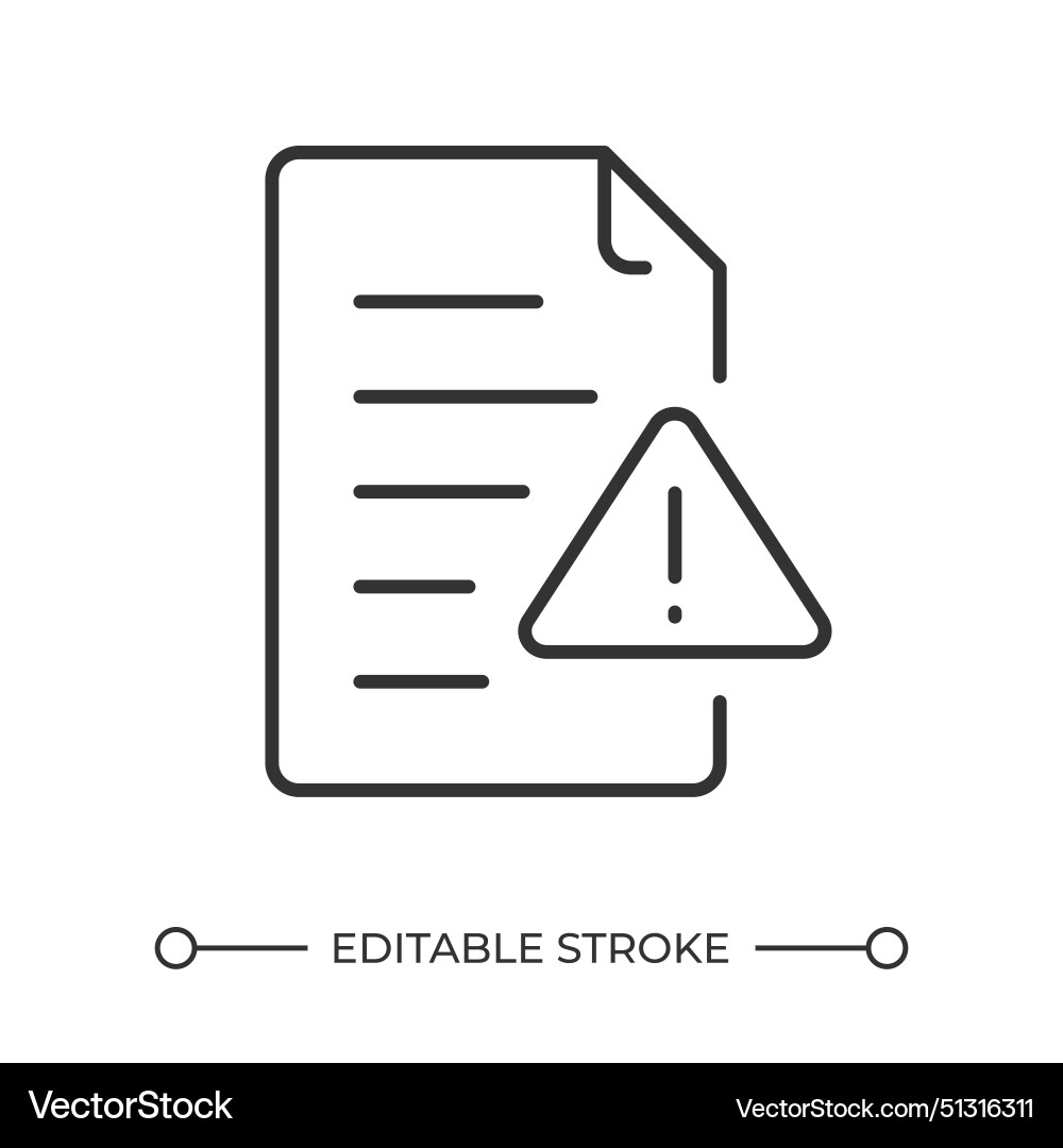 File error linear icon File error linear icon vector image