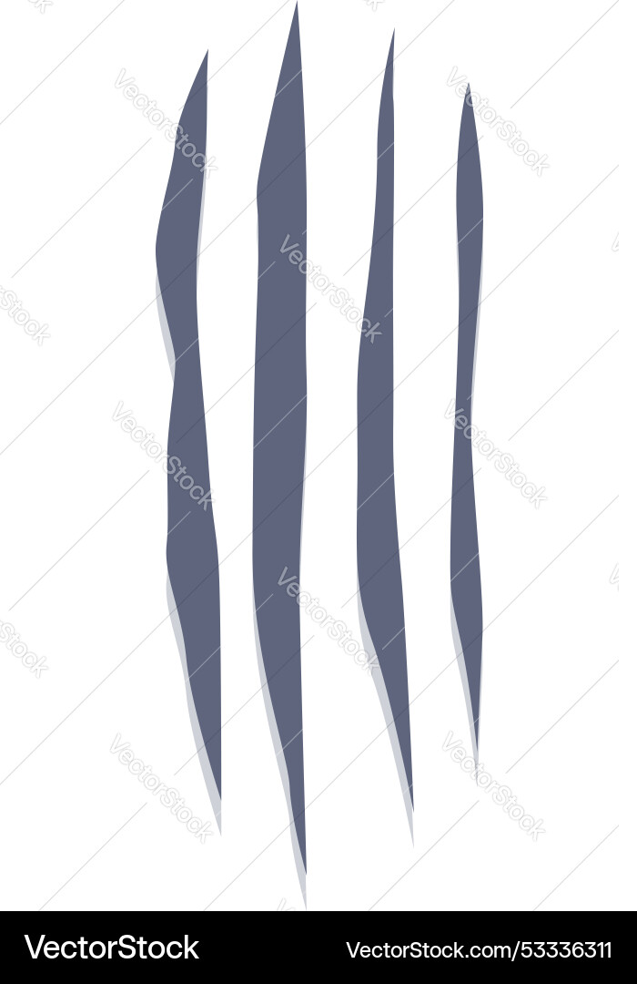 Four sharp claw marks slashing through Four sharp claw marks slashing through vector image