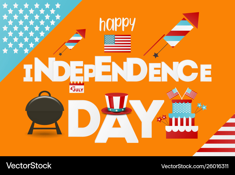 Independence day greeting card Independence day greeting card vector image