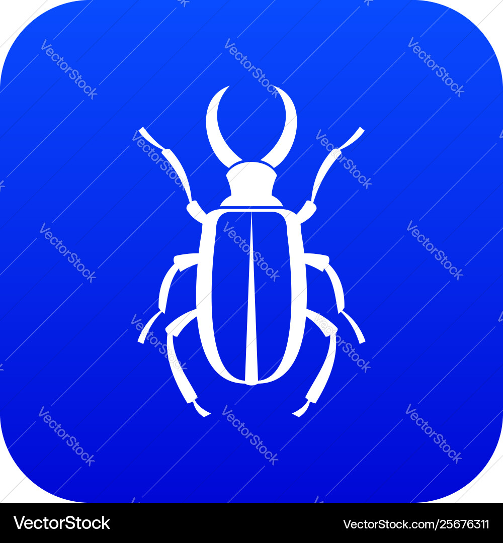 Lucanus cervus icon digital blue Lucanus cervus icon digital blue vector image