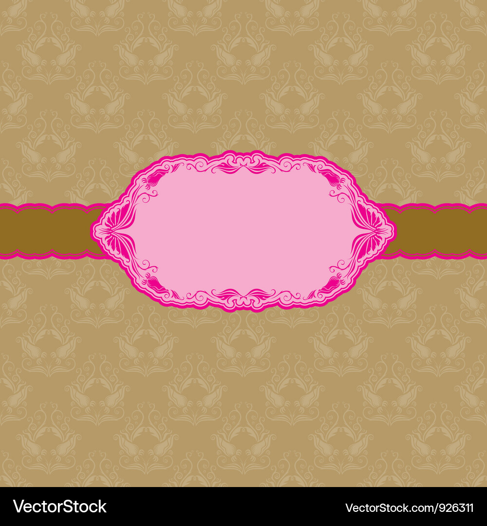 Template frame design for greeting card Vector Image