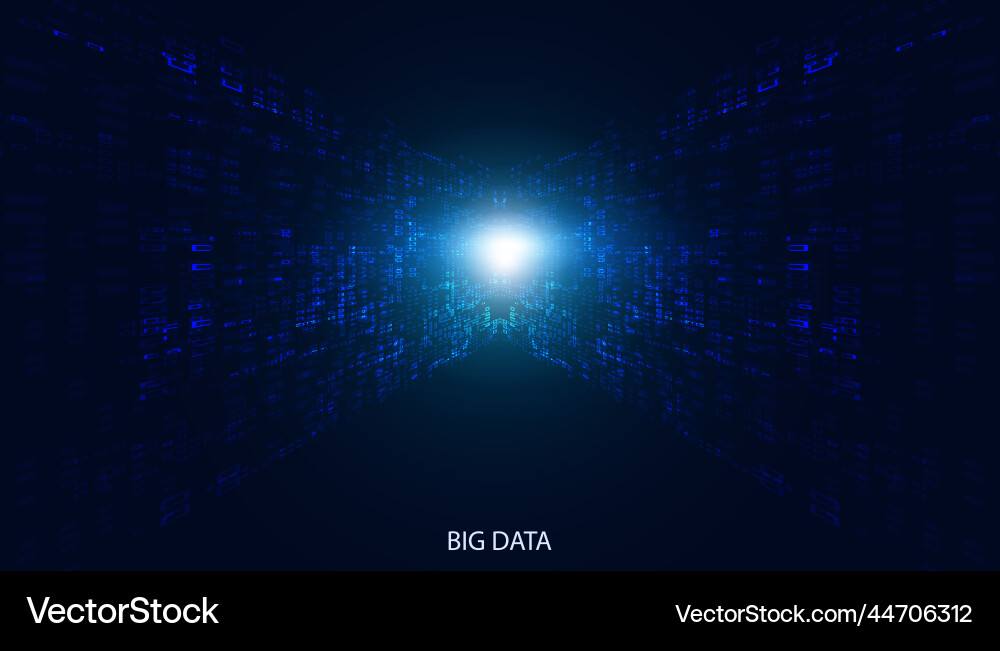 Abstract Big Data Network vector image