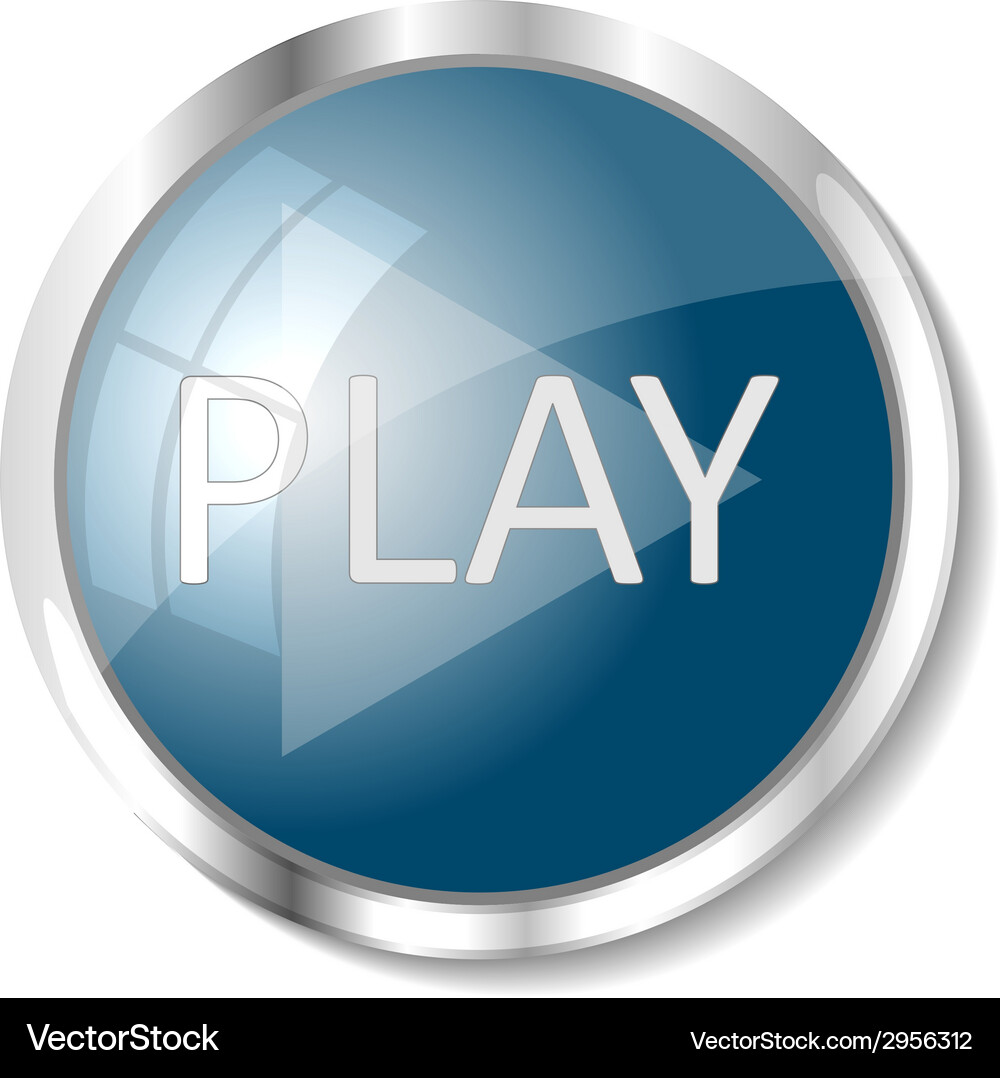Blue web button Vector Image