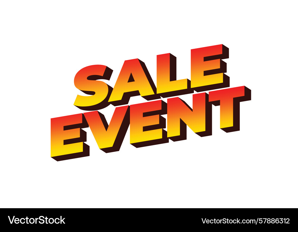 Bold colorful text displaying sale event Bold colorful text displaying sale event Vector Image