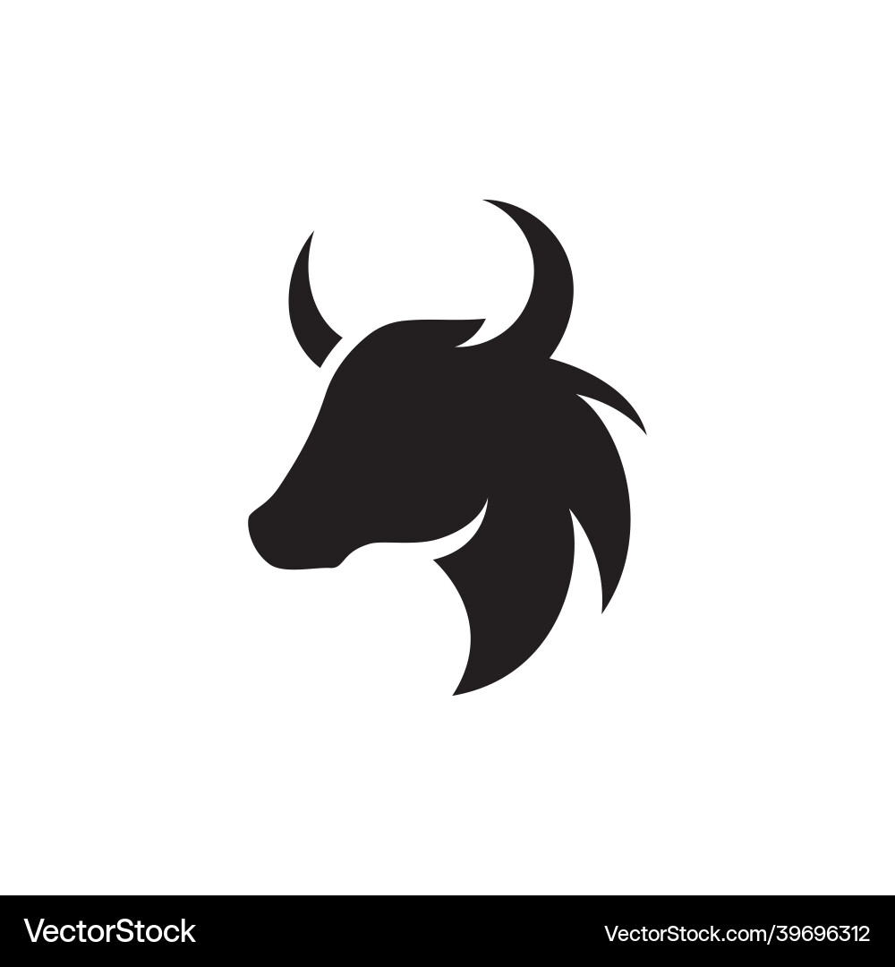 Bull Icon - Strength & Power Vector Image
