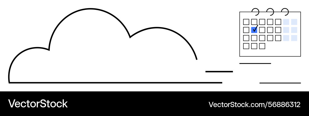 Cloud storage synchronization and task scheduling vector image