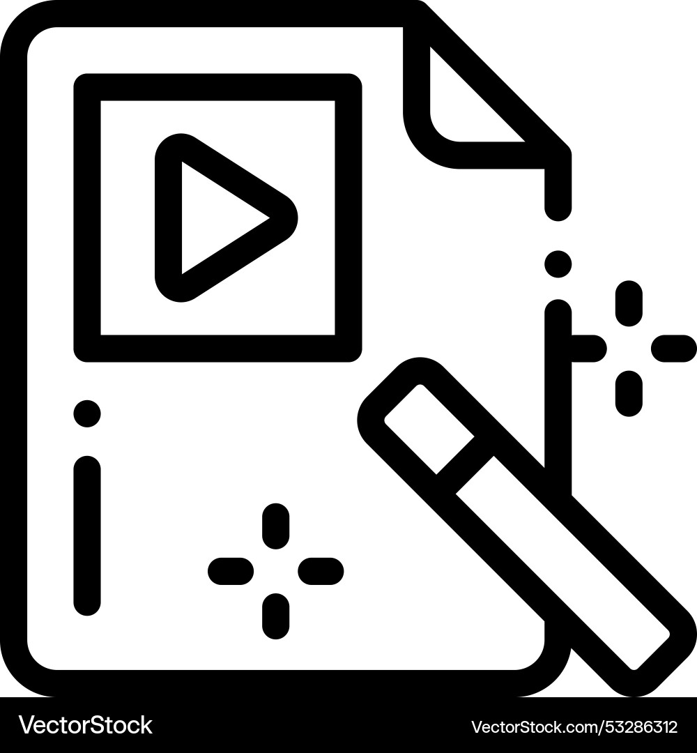 Editing icon thin linear style design isolated Editing icon thin linear style design isolated vector image