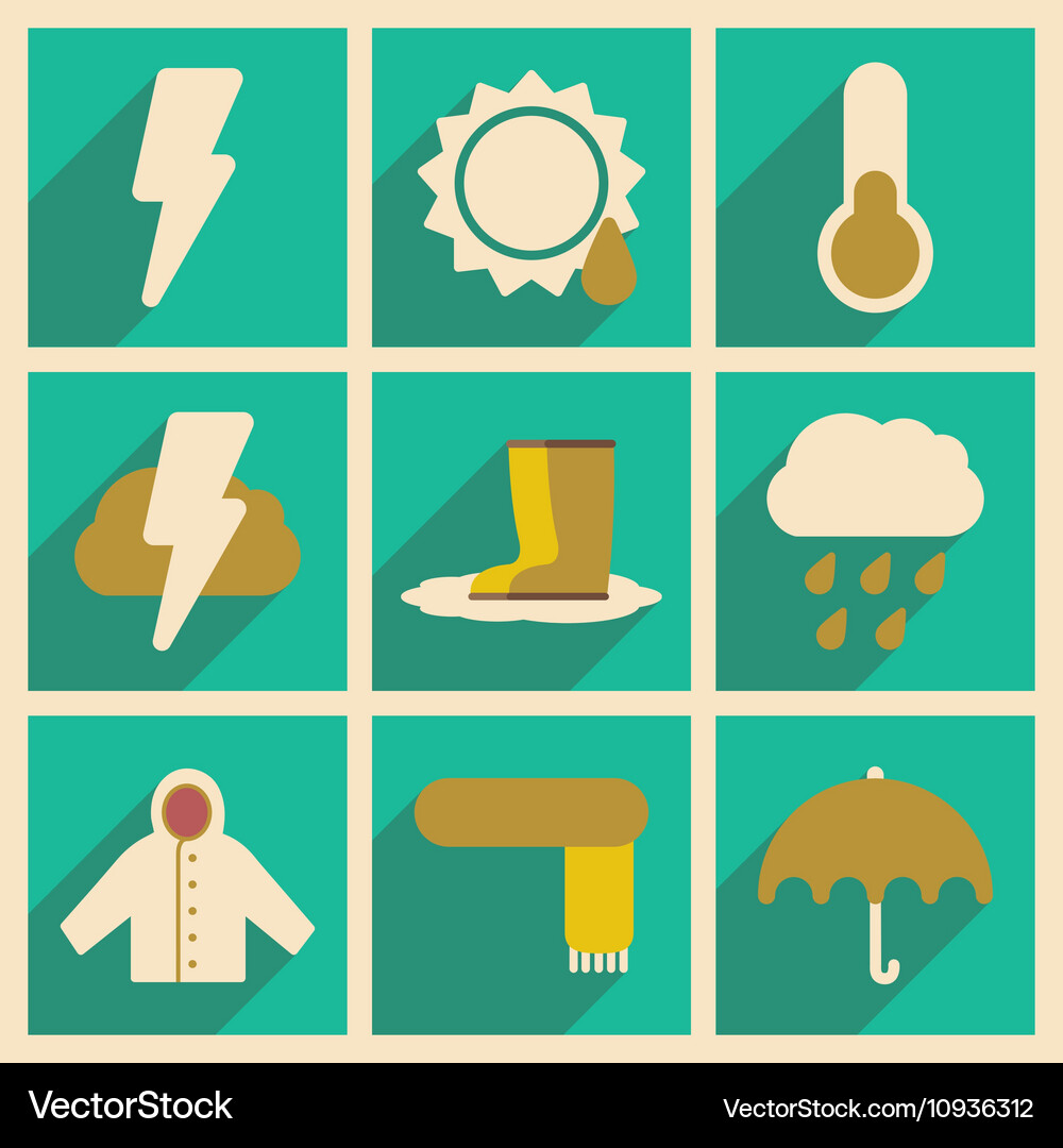 Flat with shadow concept and mobile application Vector Image