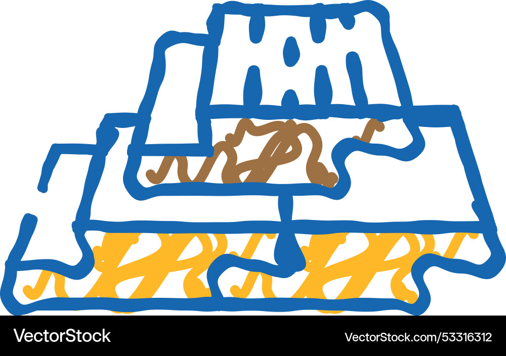 Lumber and plywood icon doodle Lumber and plywood icon doodle vector image