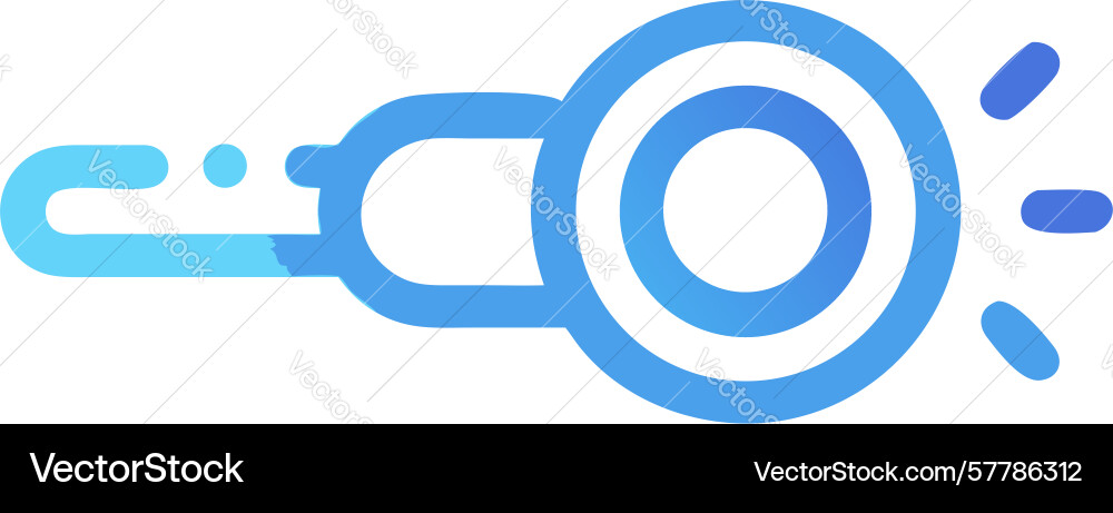 Magnifying glass with concentric circles for deep vector image