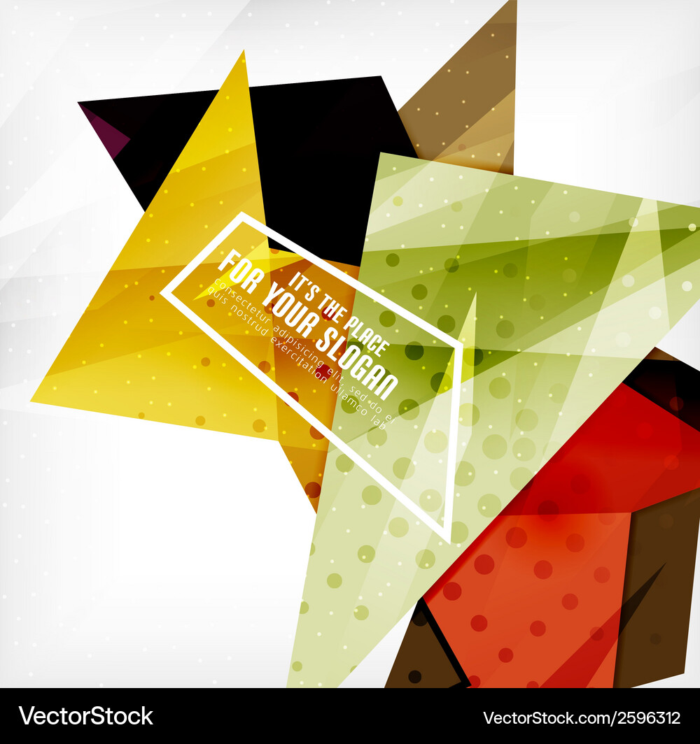 Modern 3d glossy overlapping triangles Vector Image